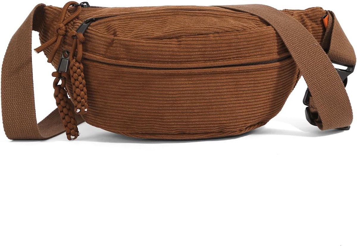 Corduroy Belt Bag for Men and Women, Corduroy Bumbags, Crossbody Bags, Waist Bag, Chest Bag, Shoulder Bag with - ShopVlot