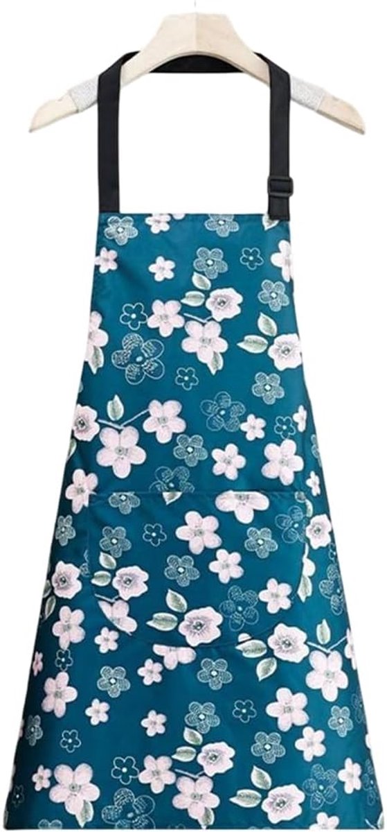 Schattig damesschort in vintage bloemenpatroon waterdicht met verstelbare riem Ideaal voor bakken tuinieren schilderen - ShopVlot