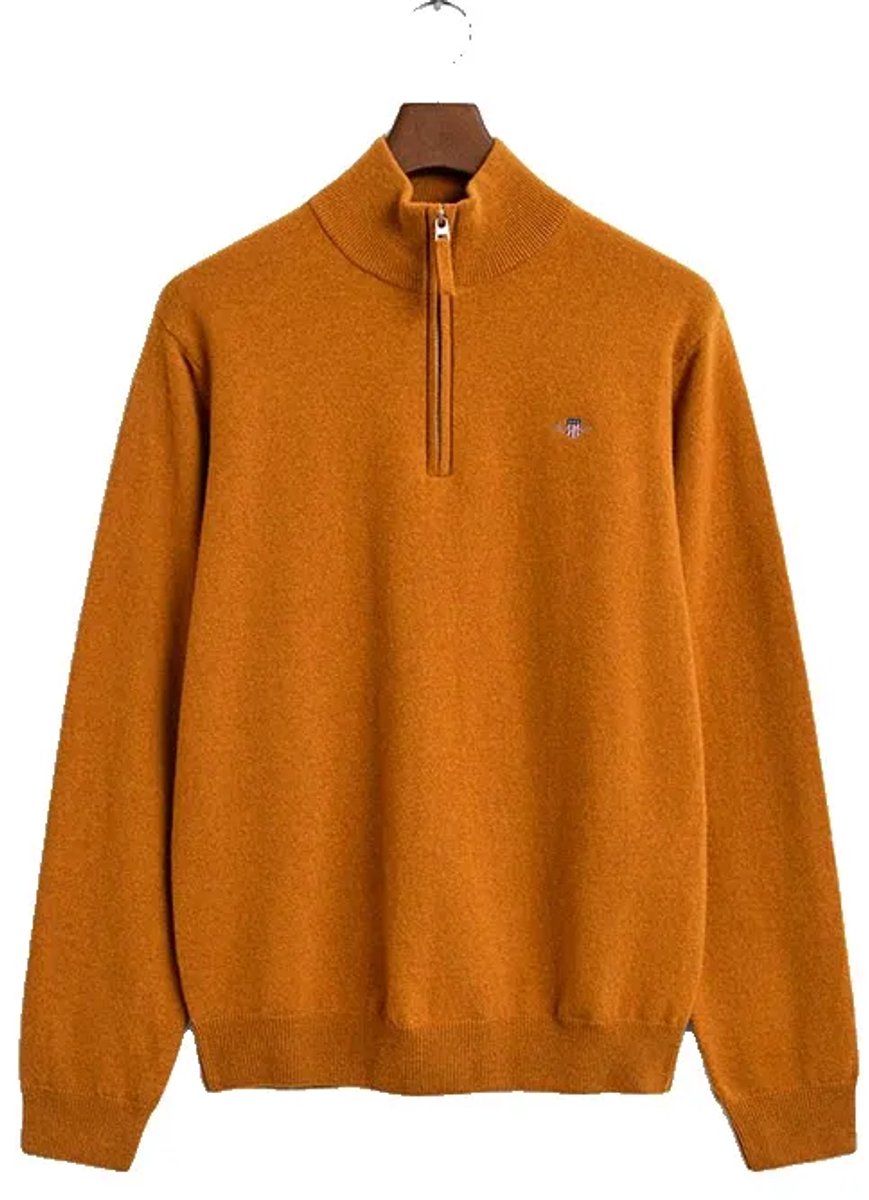 Gant 87213 Half Rits Trui Bruin L Man
