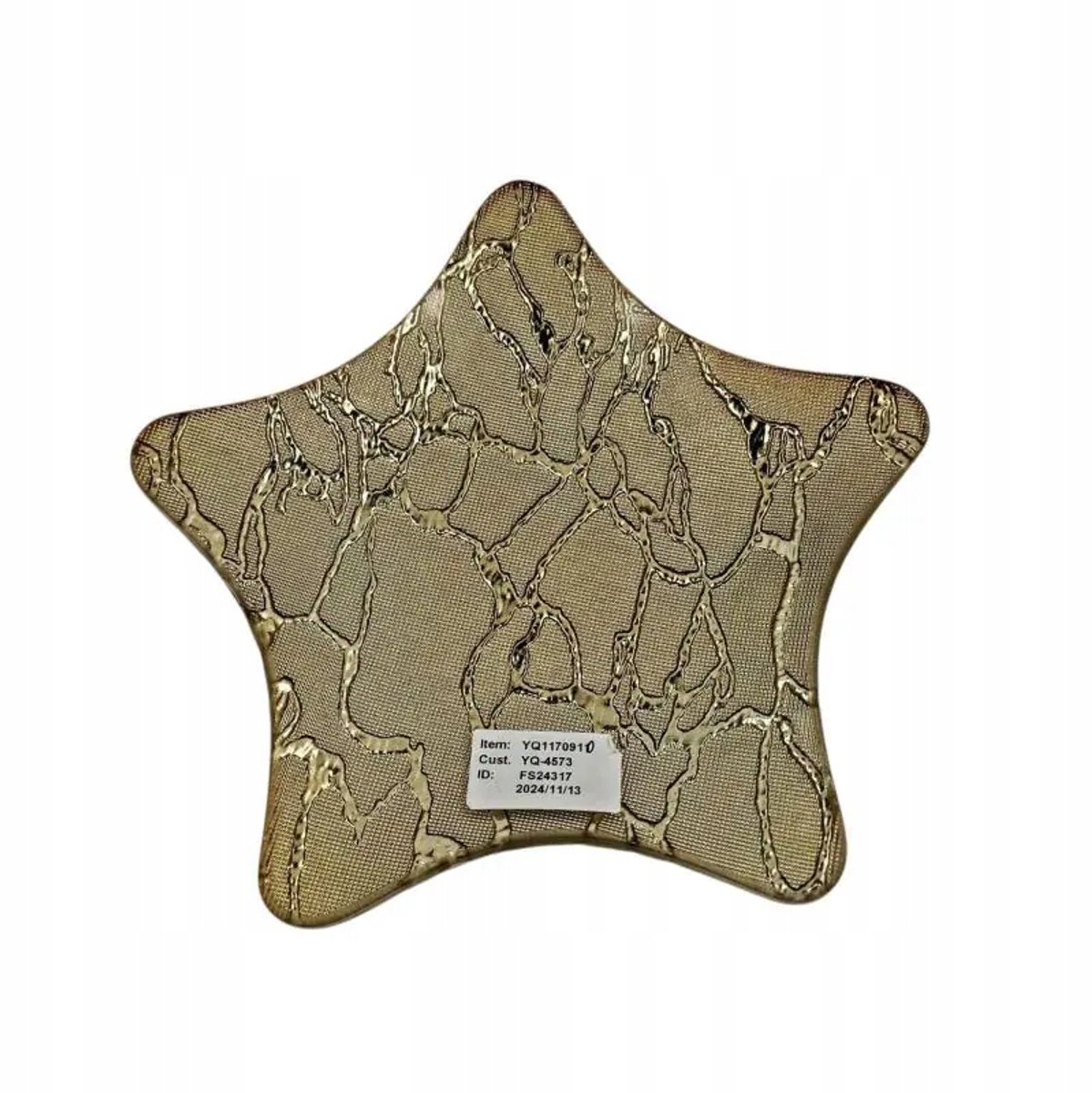 Gouden Glazen serveerschaal 17,5 cm
