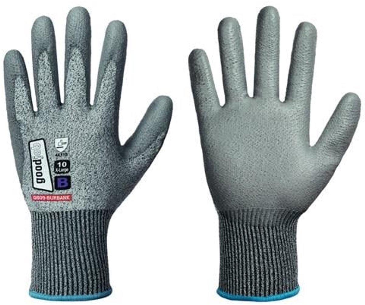 Snijbestendige handschoenen BURBANK mt.9 grijs EN 388 PBM II GOODJOB