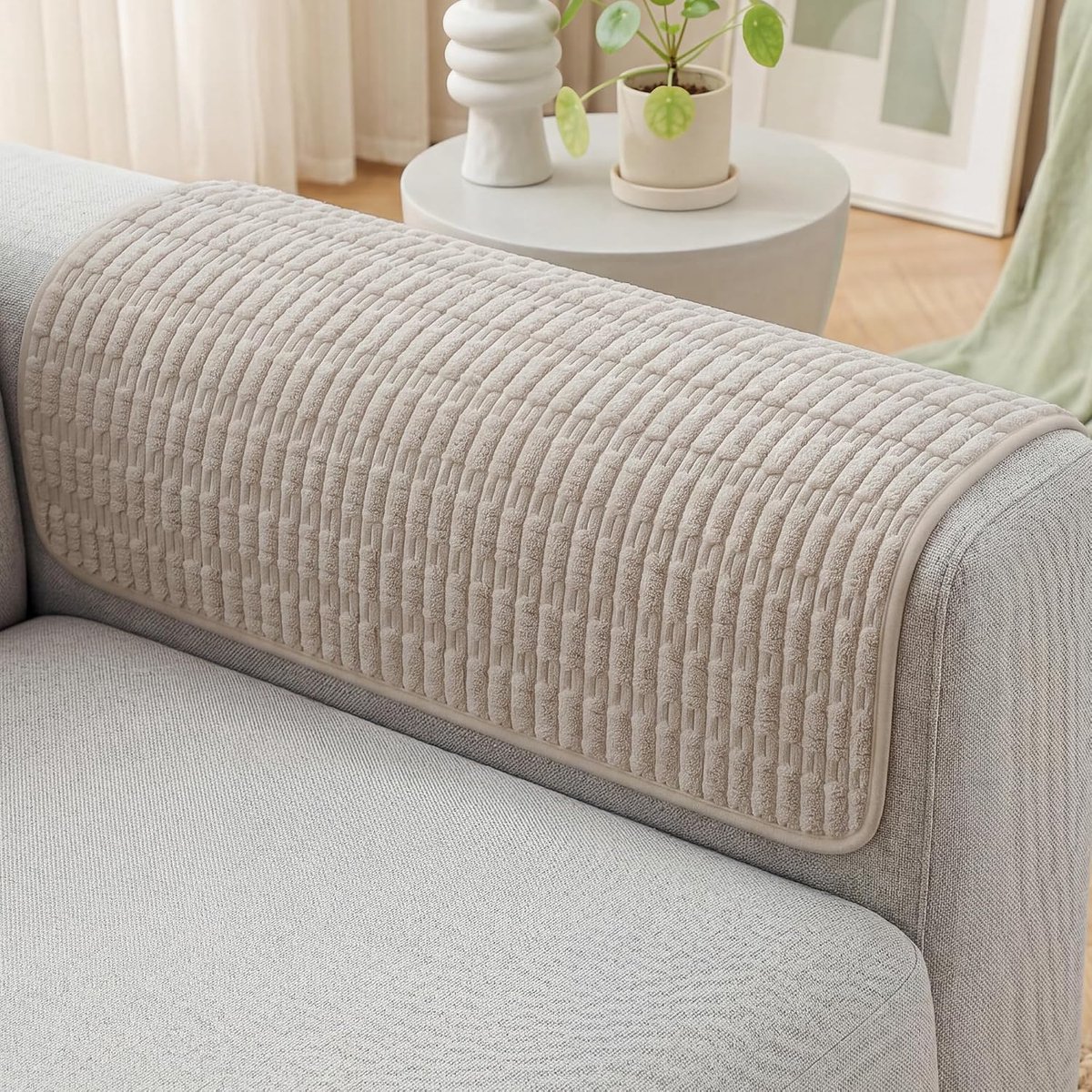 Armhoezen voor Stoelen - Stoelarmhoezen - Beschermers - Bankarmhoes - Bankarmleuning - Hoes - Fauteuilhoezen - Set van 2 stuks (Bruin 50 x 50 cm)