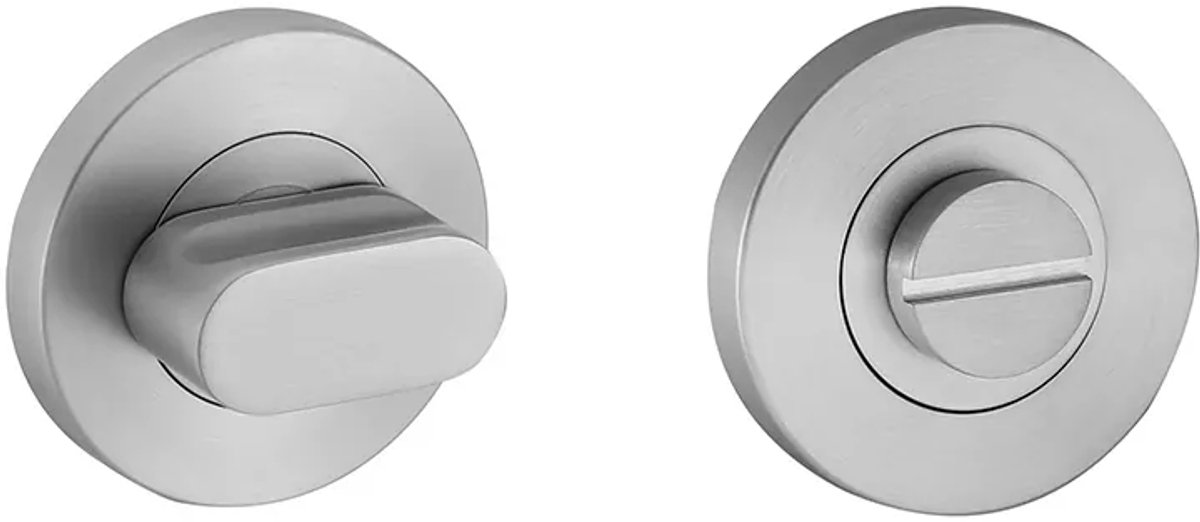 Rozet met toilet / badkamersluiting 53,5x8,5 mm geborsteld RVS