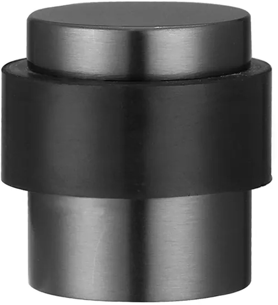 Deurstopper voor vloermontage 25x30mm gun metal PVD gecoat