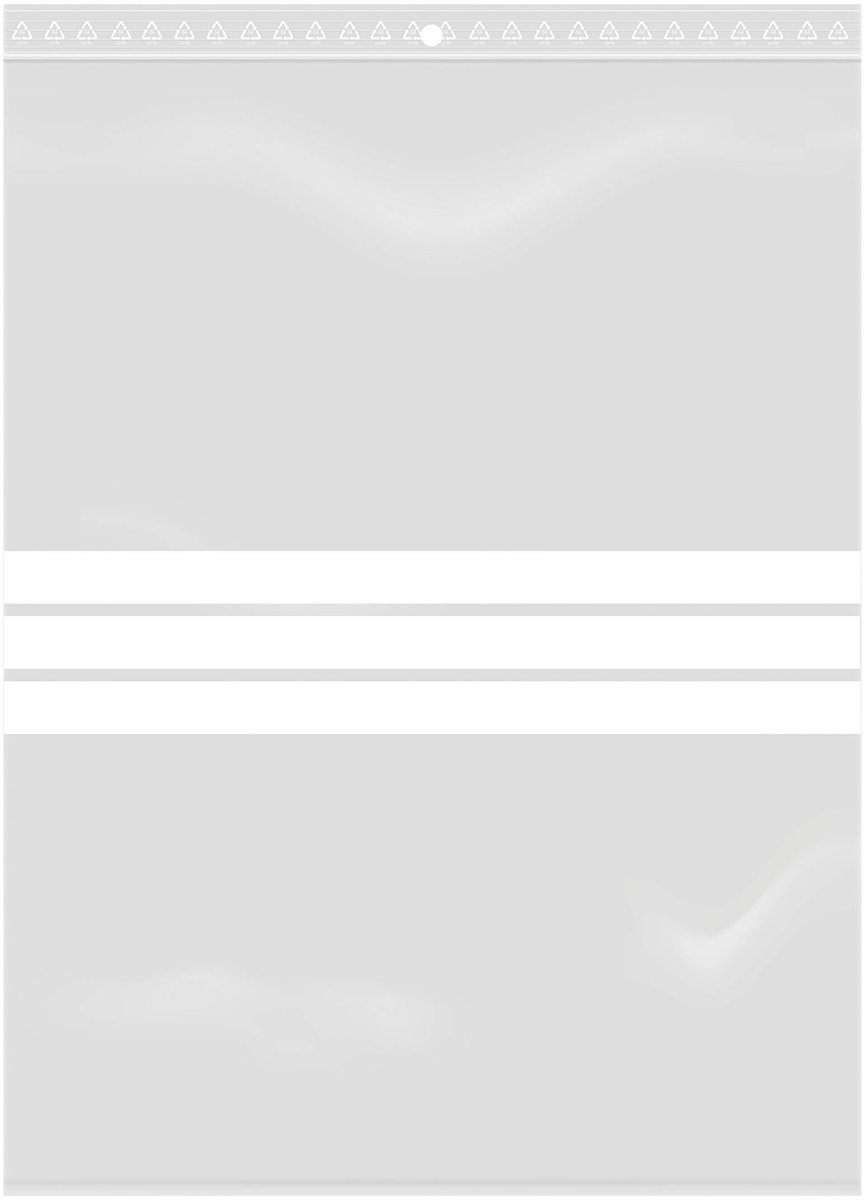 Solidchoice - 100 Transparante Zakjes met Ritssluiting - 18 x 25 cm voor Levensmiddelen en Accessoires