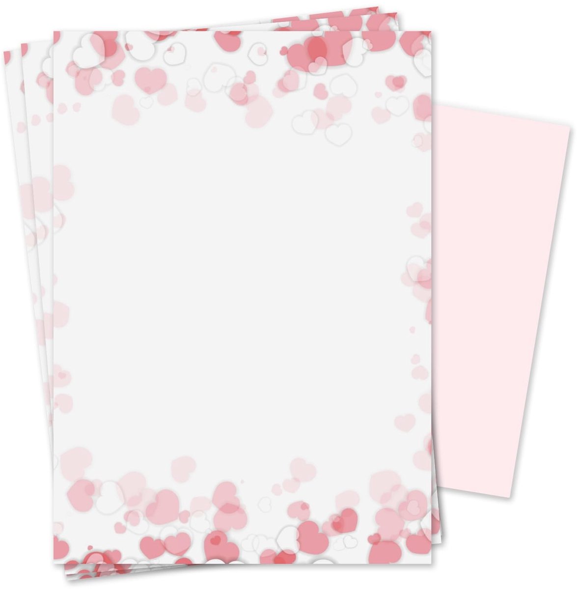 Solidchoice - Romantische Briefpapier Set met 50 Vellen
