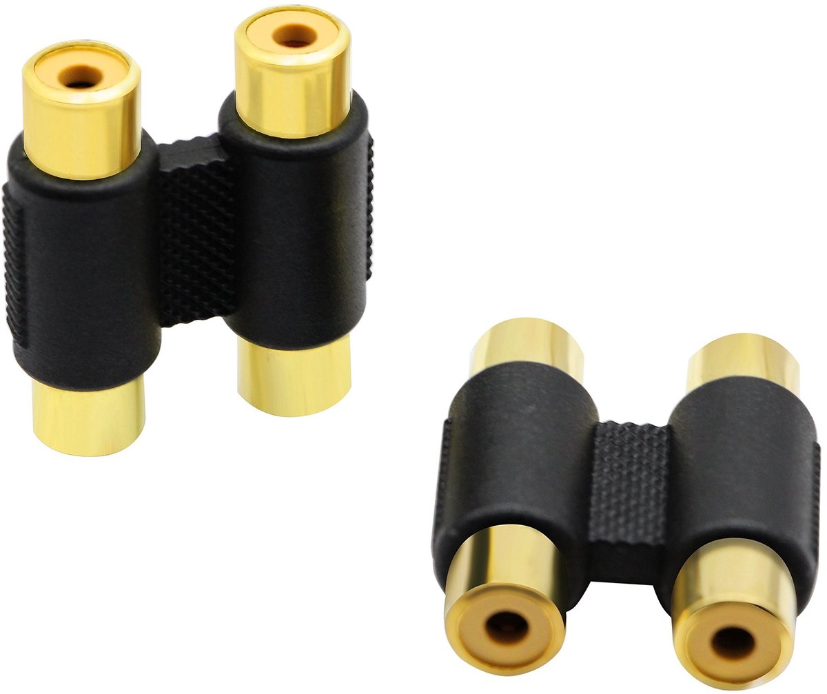 Solidchoice - 2-RCA Audio Koppeling Adapter Kabel (2-pack)
