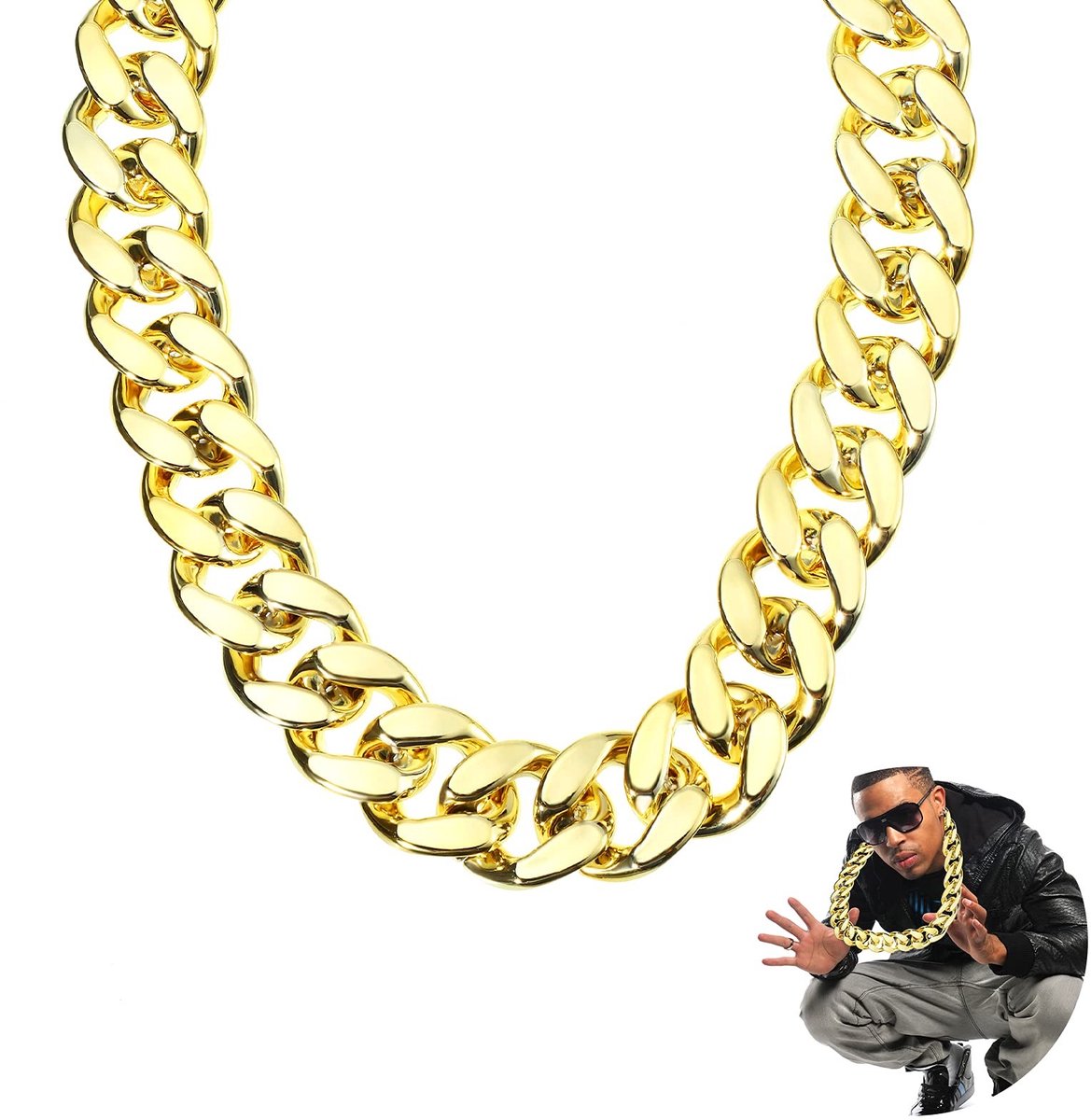 Solidchoice - Gouden Choker Ketting voor Mannen en Vrouwen