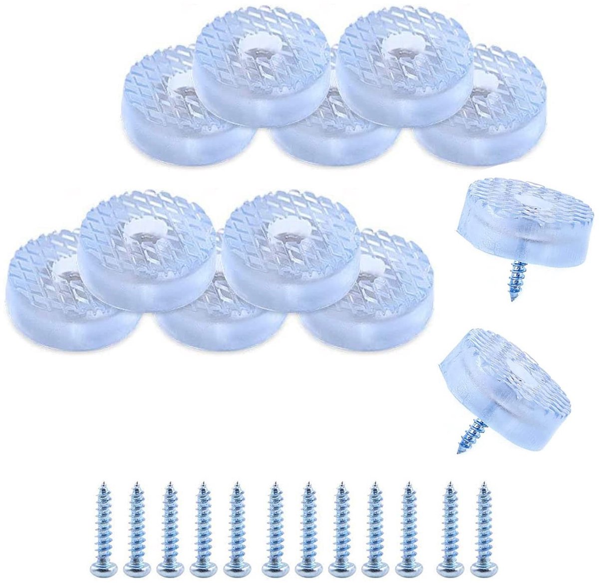 Solidchoice - 12 Stuks Rubberen Voetjes voor Meubels - Voetbescherming