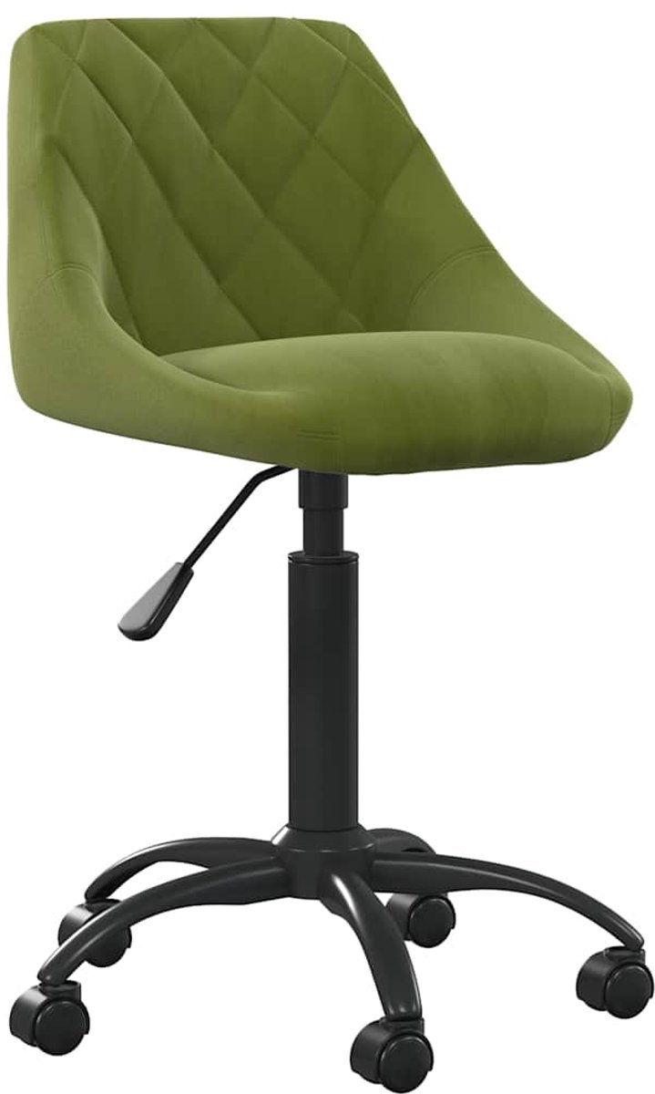 vidaXL - Eetkamerstoel - fluweel - lichtgroen