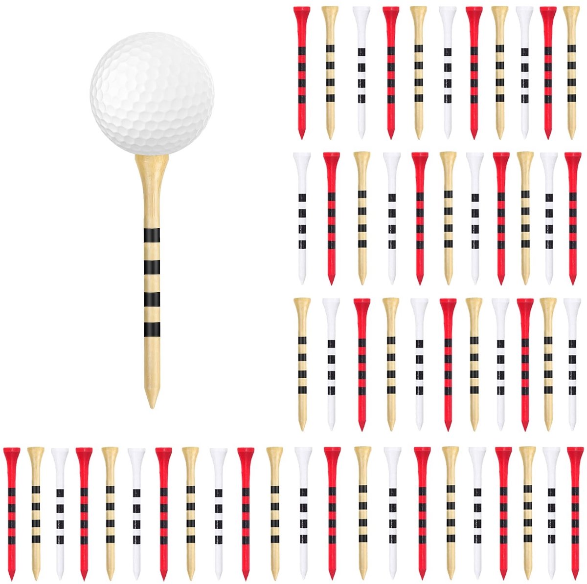 Solidchoice - 50 Stuks Milieuvriendelijke Golf Tees, 83mm
