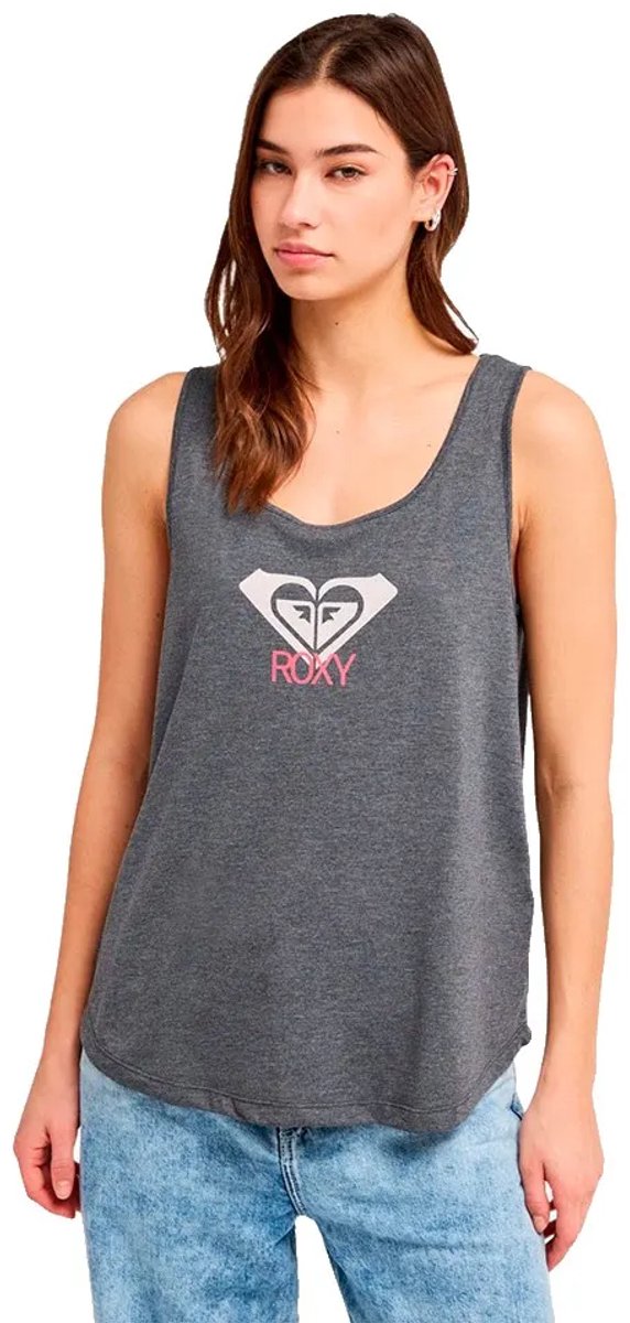 Roxy Surfclassic Tan T-shirt Met Korte Mouwen Grijs L Vrouw