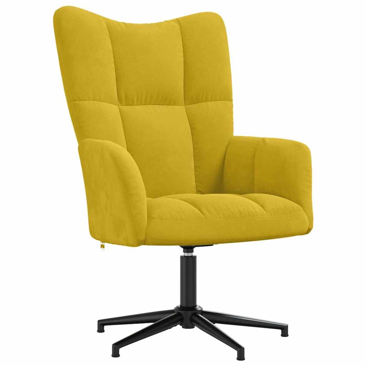 vidaXL Relaxstoel - fluweel - mosterdgeel