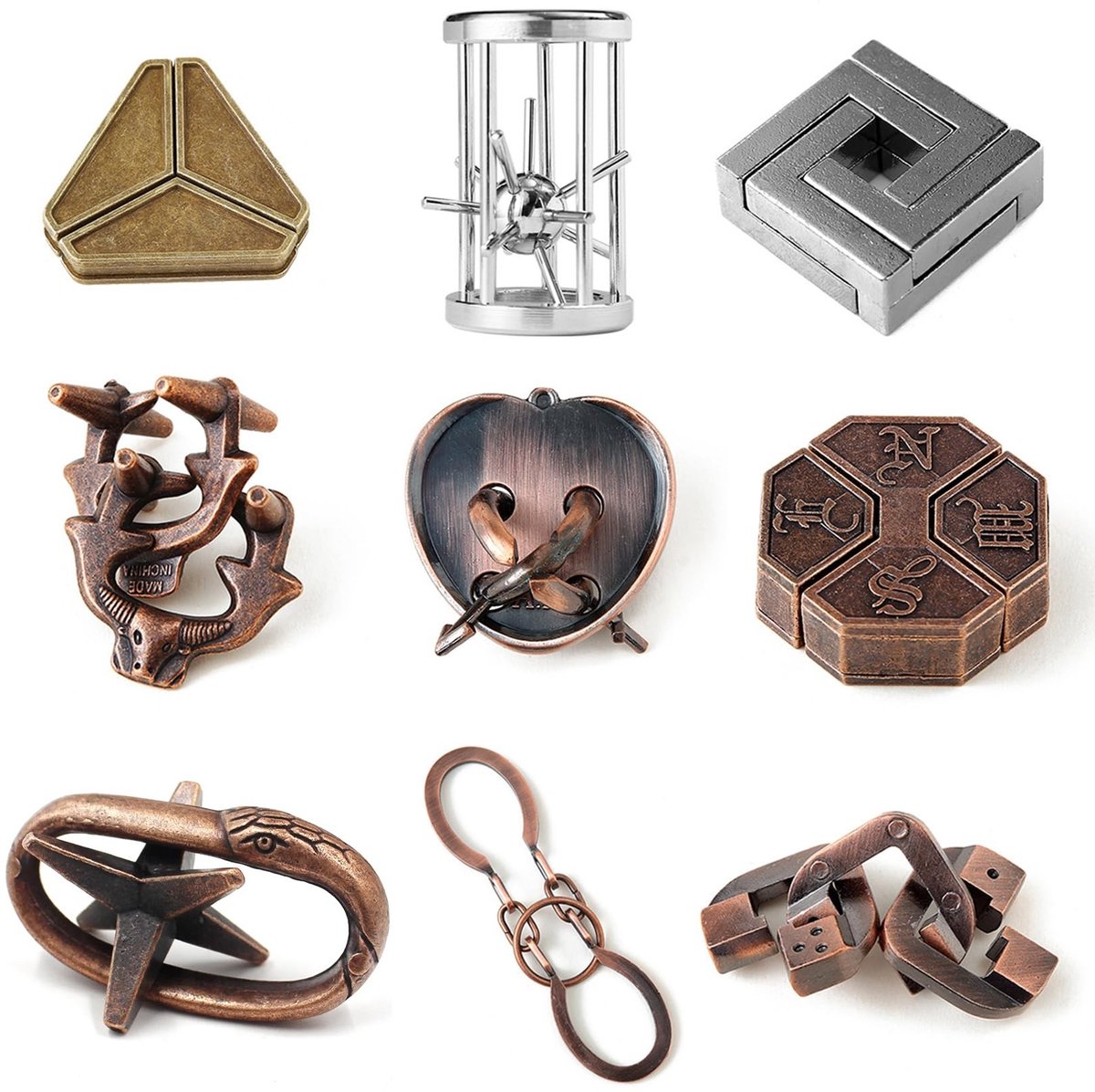 Solidchoice - Set van 9 Puzzels voor Breintraining en Vermaak