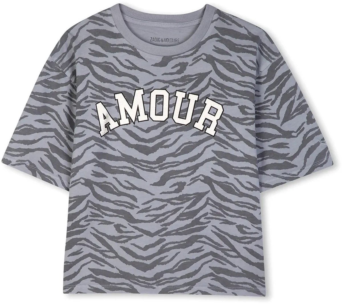Zadig & Voltaire X60790 T-shirt Met Korte Mouwen Grijs 8 Years Meisje
