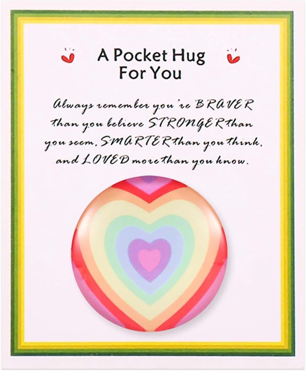Solidchoice - Pocket HugsHeart - Knuffel Token met Kaartje voor Cadeau en Dankzegging