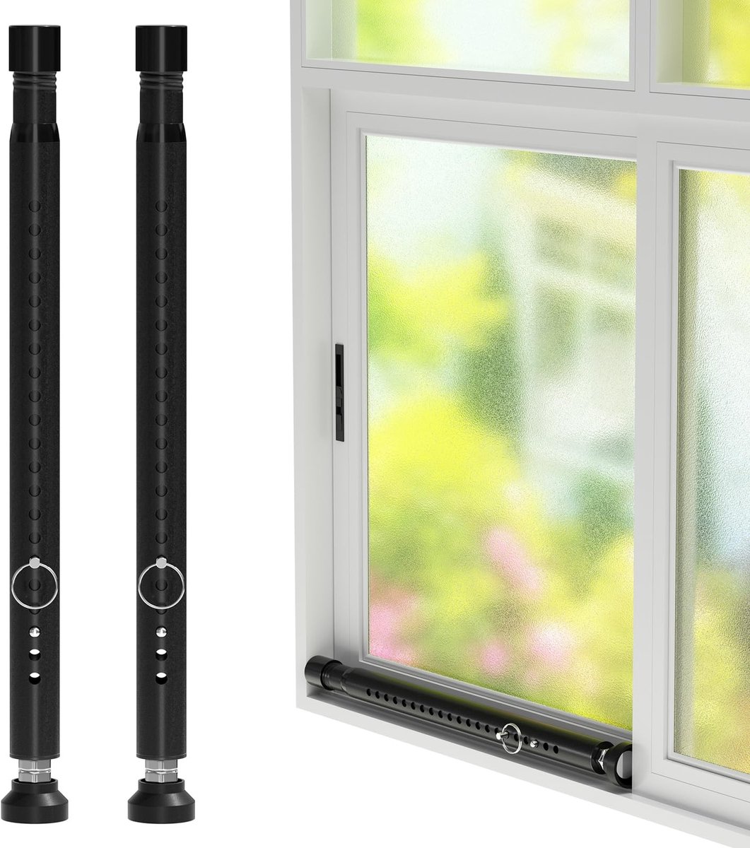 Solidchoice - Verstelbare Raambeveiligingsstang 120 cm