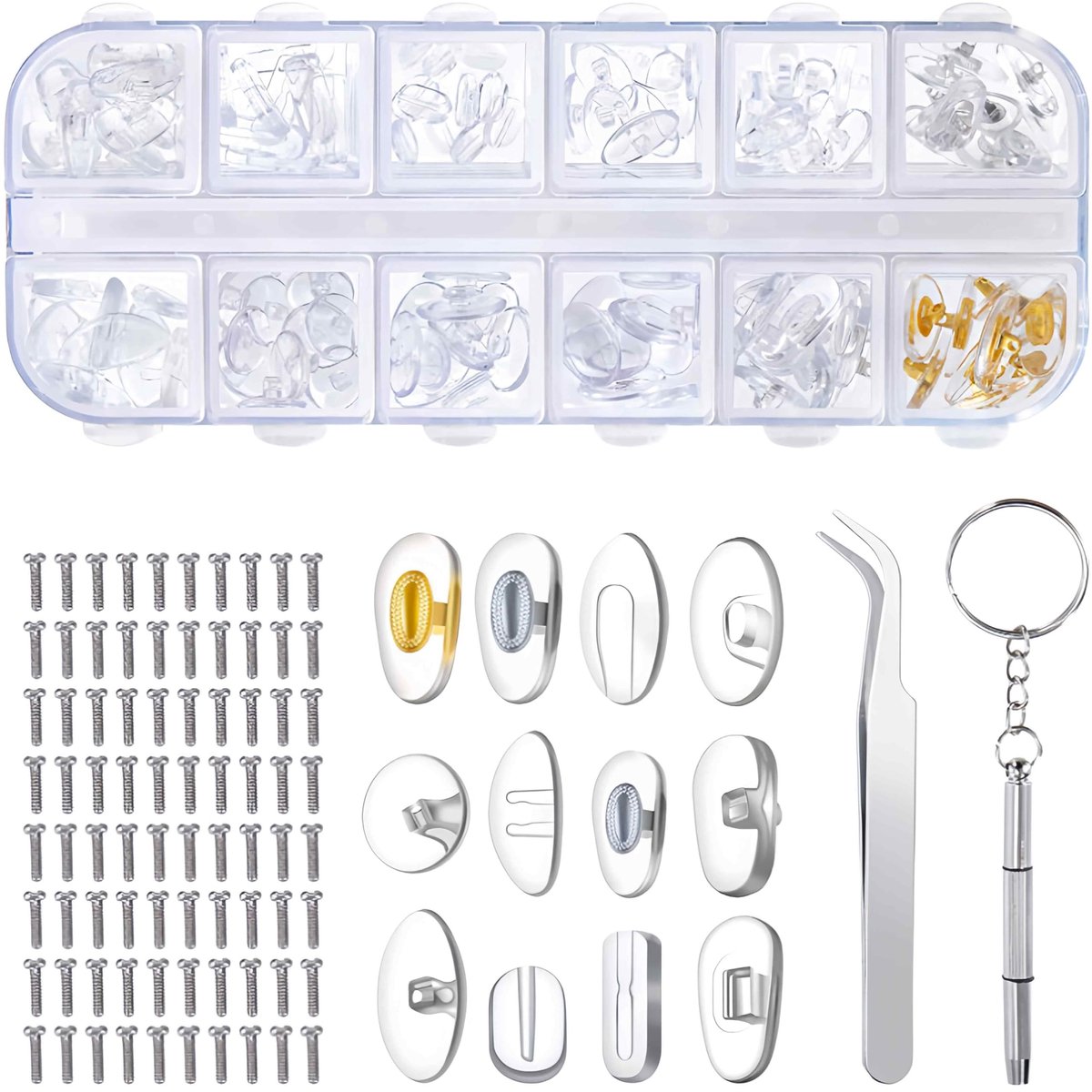 Solidchoice - Repareerset voor Neus Pads van Brillen met 80 Schroeven