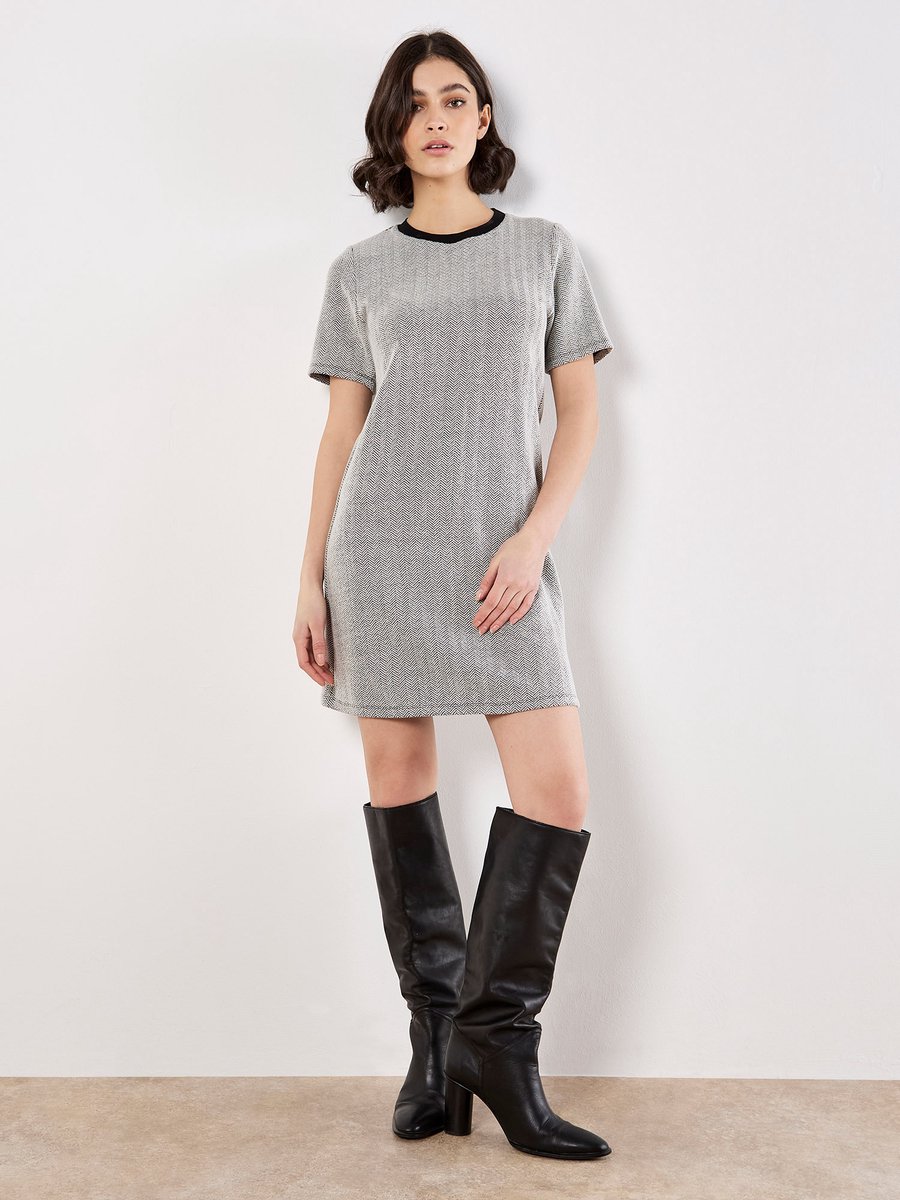 Mini-jurk met chevronprint