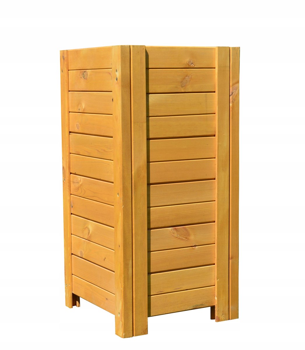 Houten plantenbak 80x39x39 cm lichtbruin