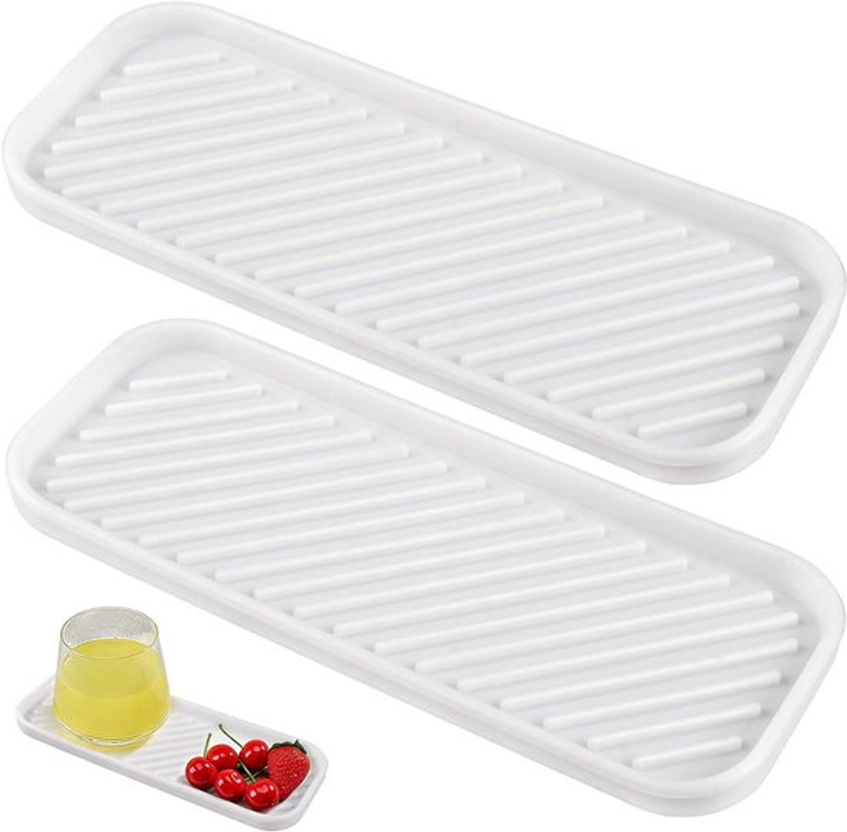 Zachte Siliconen Afvoer Mat voor de Gootsteen, Antislip, 23x9cm, Ideaal voor Zeep en Sponsen, Keukenaccessoires