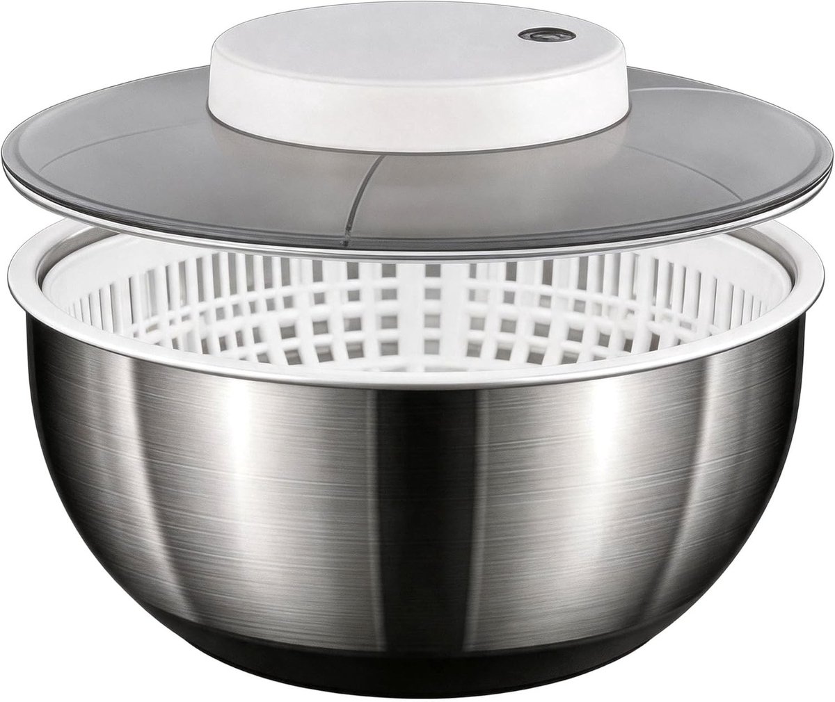 Salade Spinner - Roestvrij Staal - 4,8L - USB Oplaadbare Elektrische Groenten Wasmachine - Voor Fruit en Groenten