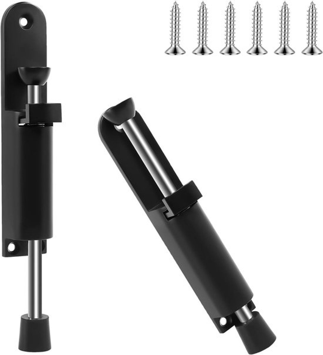 Duurzame winddichte deurstopper voor binnen en buiten, 2 stuks, ideaal voor garage en balkon, met voetbediening en veermechanisme