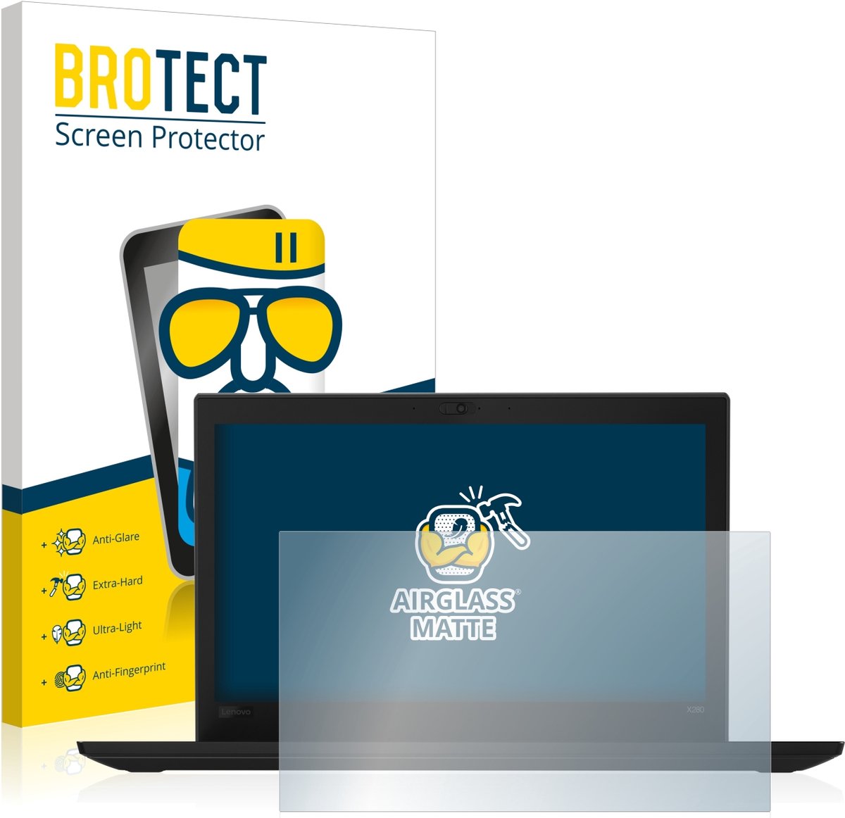 BROTECT - Screenprotector voor Lenovo Thinkpad X280 / A285 - Folie Beschermfolie Beschermglas matte