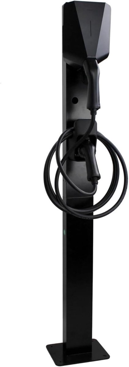 Easee Mounting Pole - Suitable For All Easee Wallboxes - Metal - Black Mounting Pole Easee - Including Plug Holder - ShopVlot