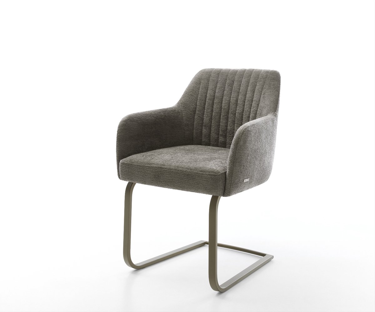 Sledestoel Greg-Flex sledemodel vlak afwerking met titanium bouclé zacht mud pocketveer kern