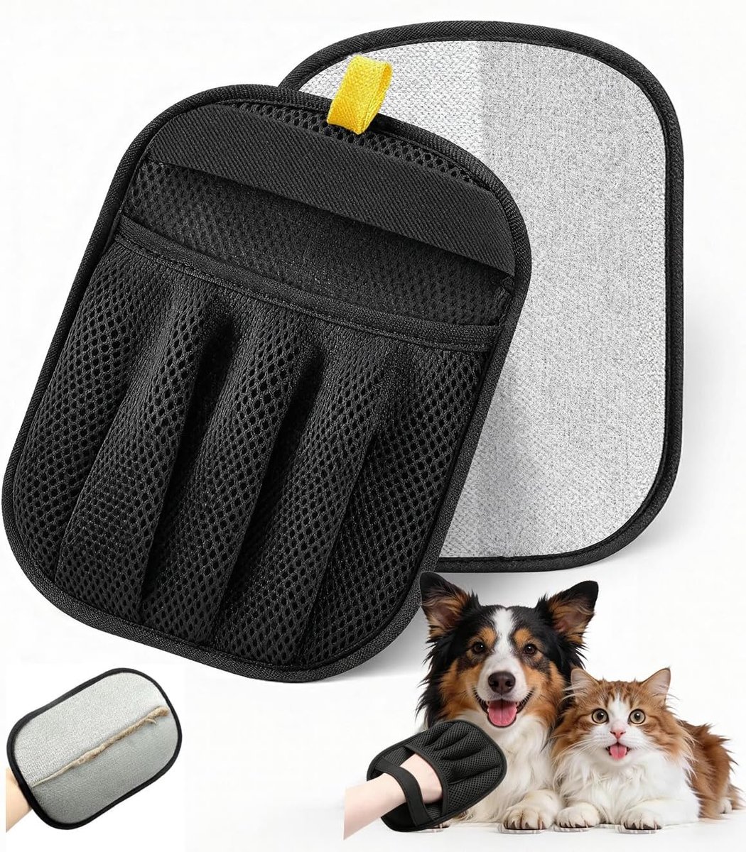 JIMYIU Anti-Hair Glove for Cats and Dogs, Electrostatic Gloves, Reusable and Washable for Sofa, Carpet, Car Seat - ShopVlot