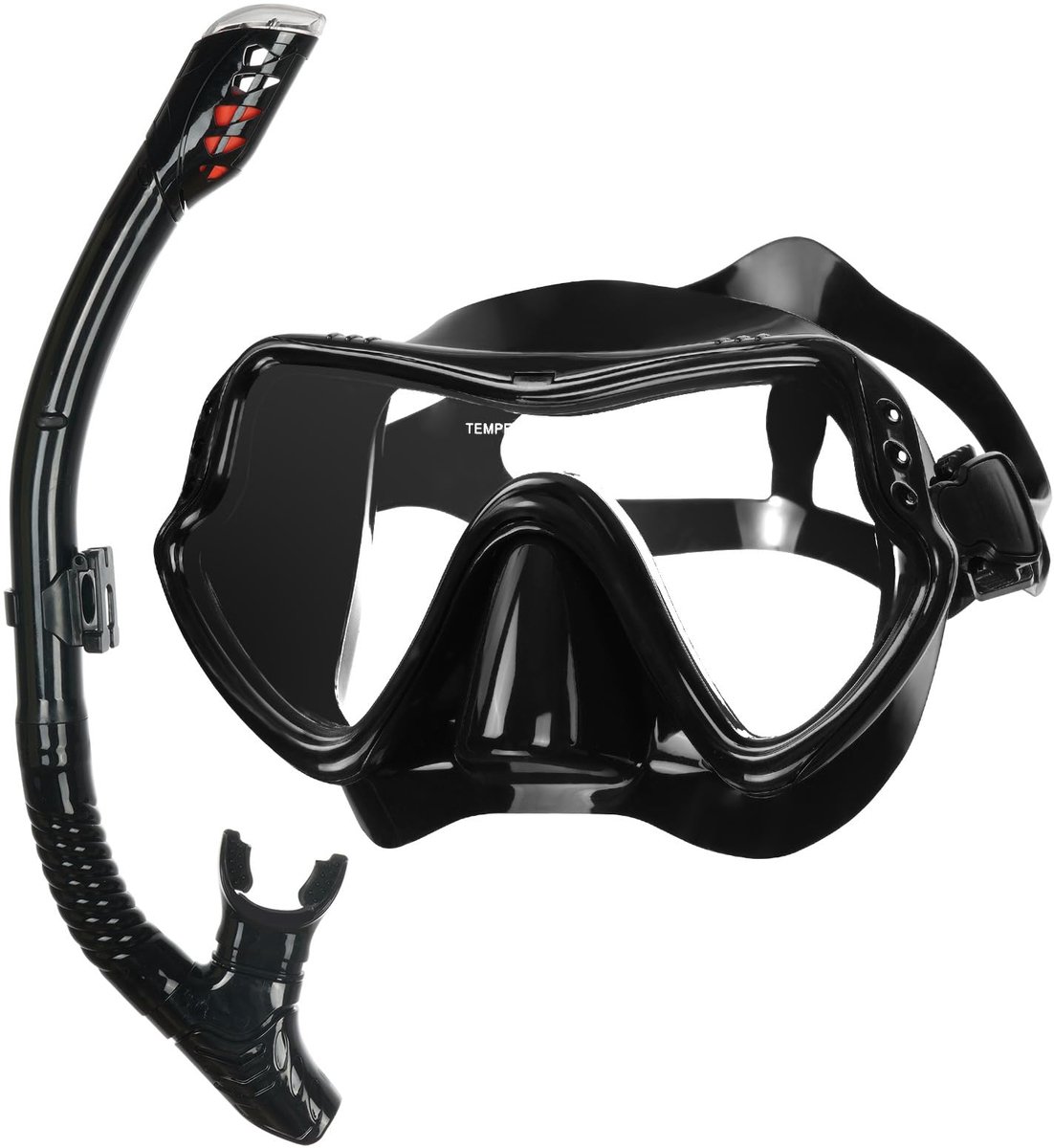 AOOSA Snorkelset voor Volwassenen, Anti-condens Duikmasker van Gehard Glas, Snorkeluitrusting, Lekvrije Panoramische - ShopVlot