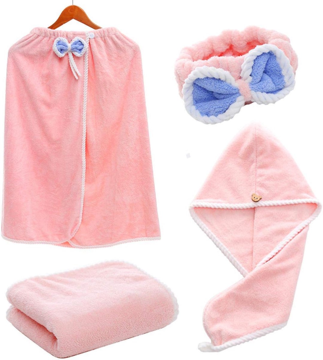 100% Cotton Bath Towel Set, Four Piece High-End Bath Towel Set - ShopVlot