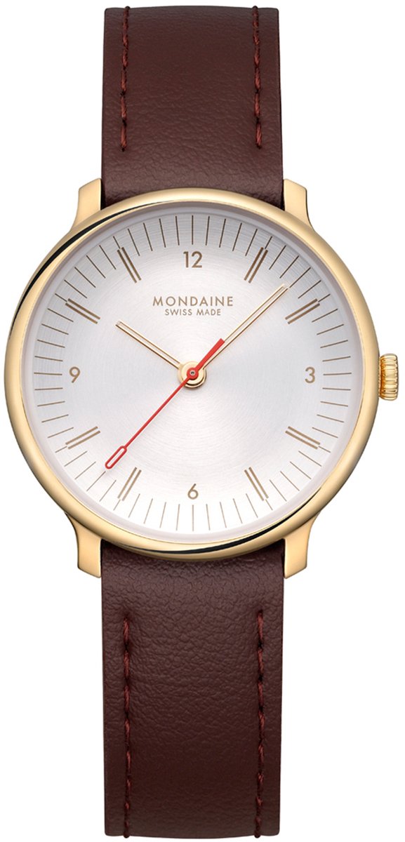 Doppio 33mm staal leer bruin