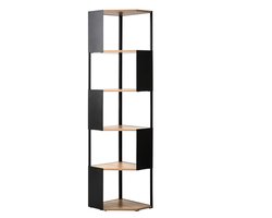 CALICOSY - Hoekstelling met 5 niveaus en zwarte metalen zijkanten H172 cm - EKLO