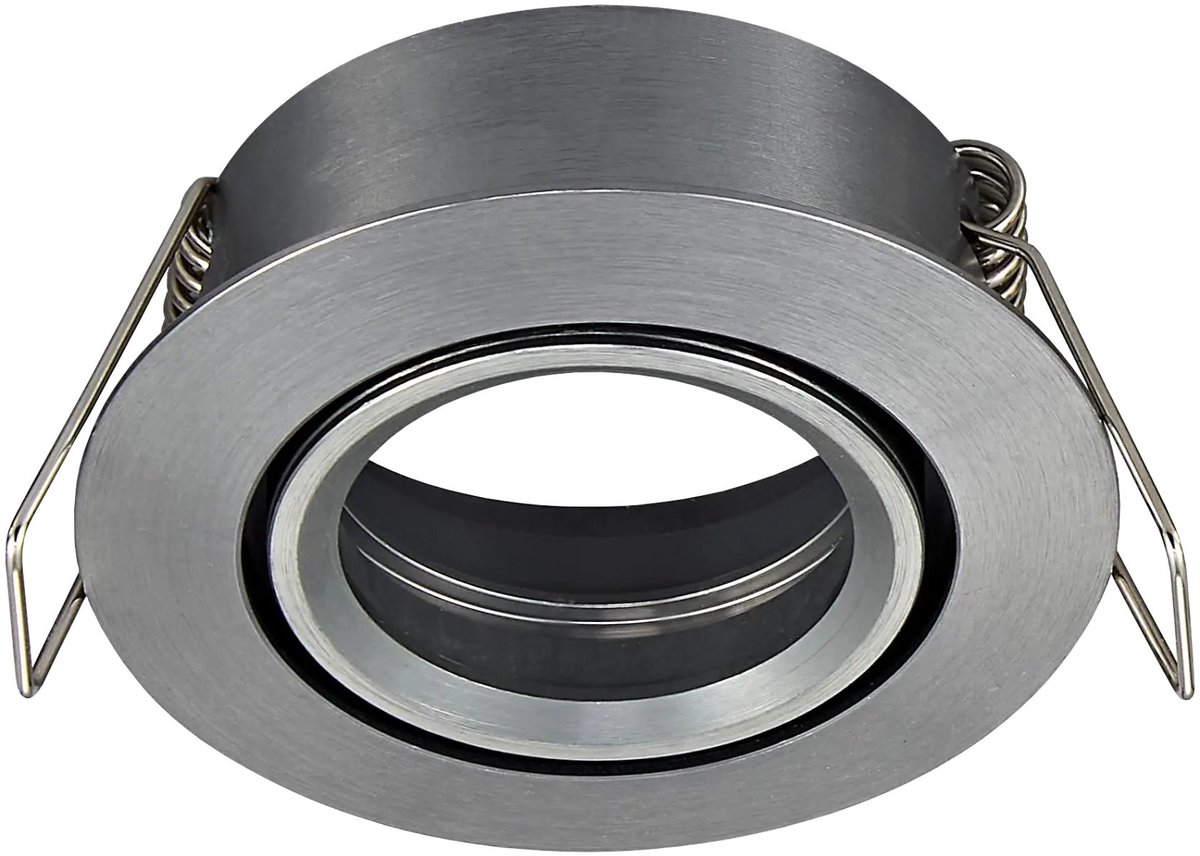 Saturn Mini inbouwspot, kantelbaar, staal, grijs, voor MR11-lichtbron (lamp niet inbegrepen)
