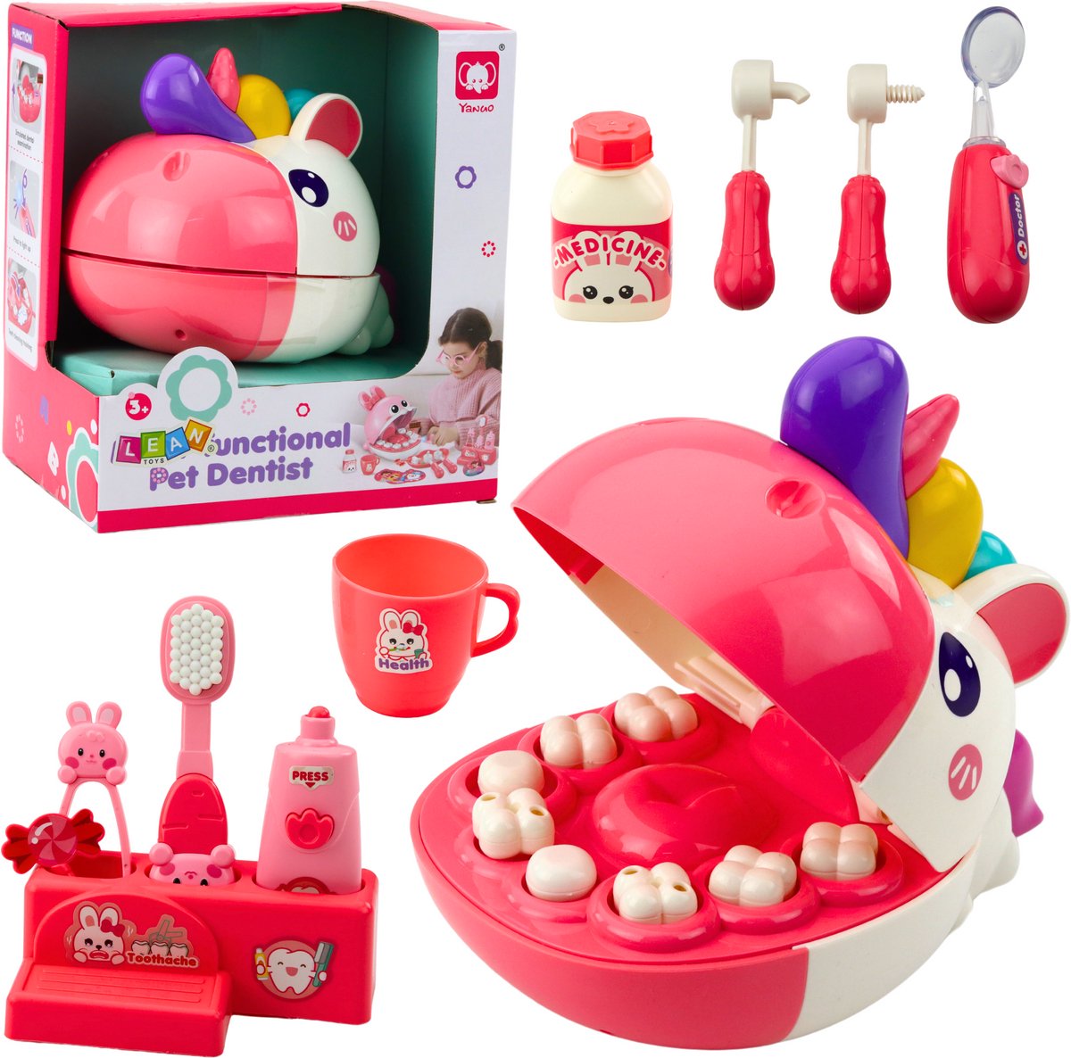 Unicorn Tandarts Educatieve Set Dokter Tandarts Roze