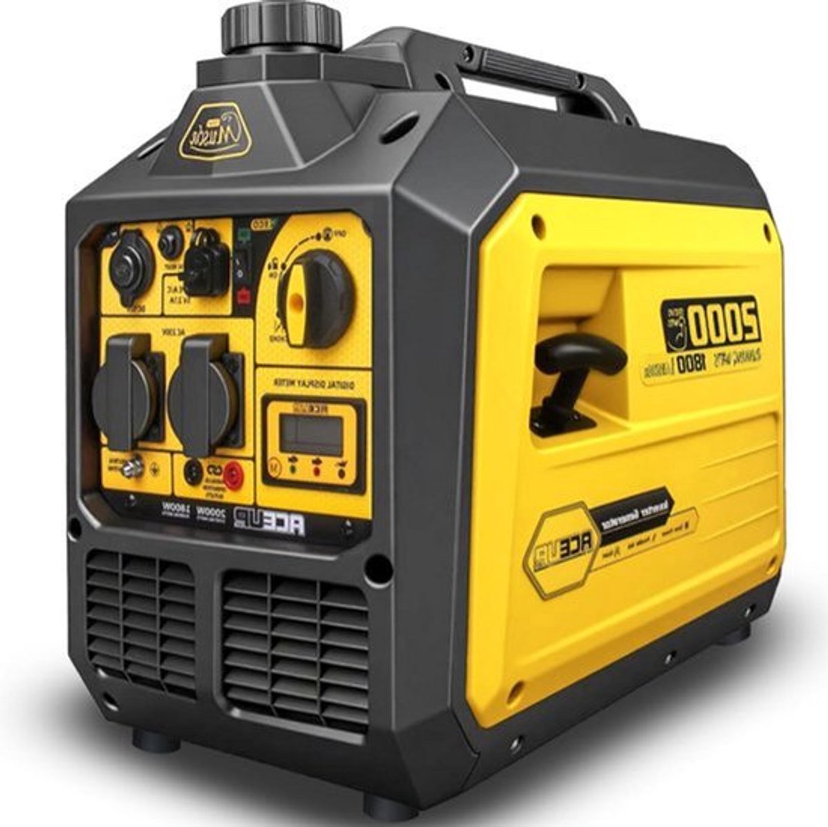 Draagbare Generator – Stroomgenerator – Noodstroomvoorziening – Camping Generator – 4-Takt Motor – 2000W Piekvermogen – Stil Geluidsniveau 56 dB