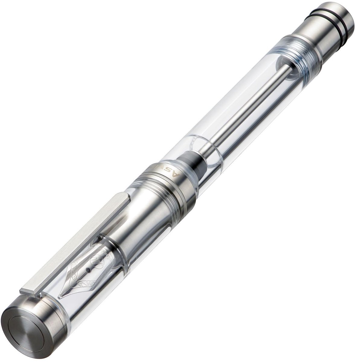 Solidchoice - Titanium Vulpen met Vacuümvulling en Fijne Penpunt