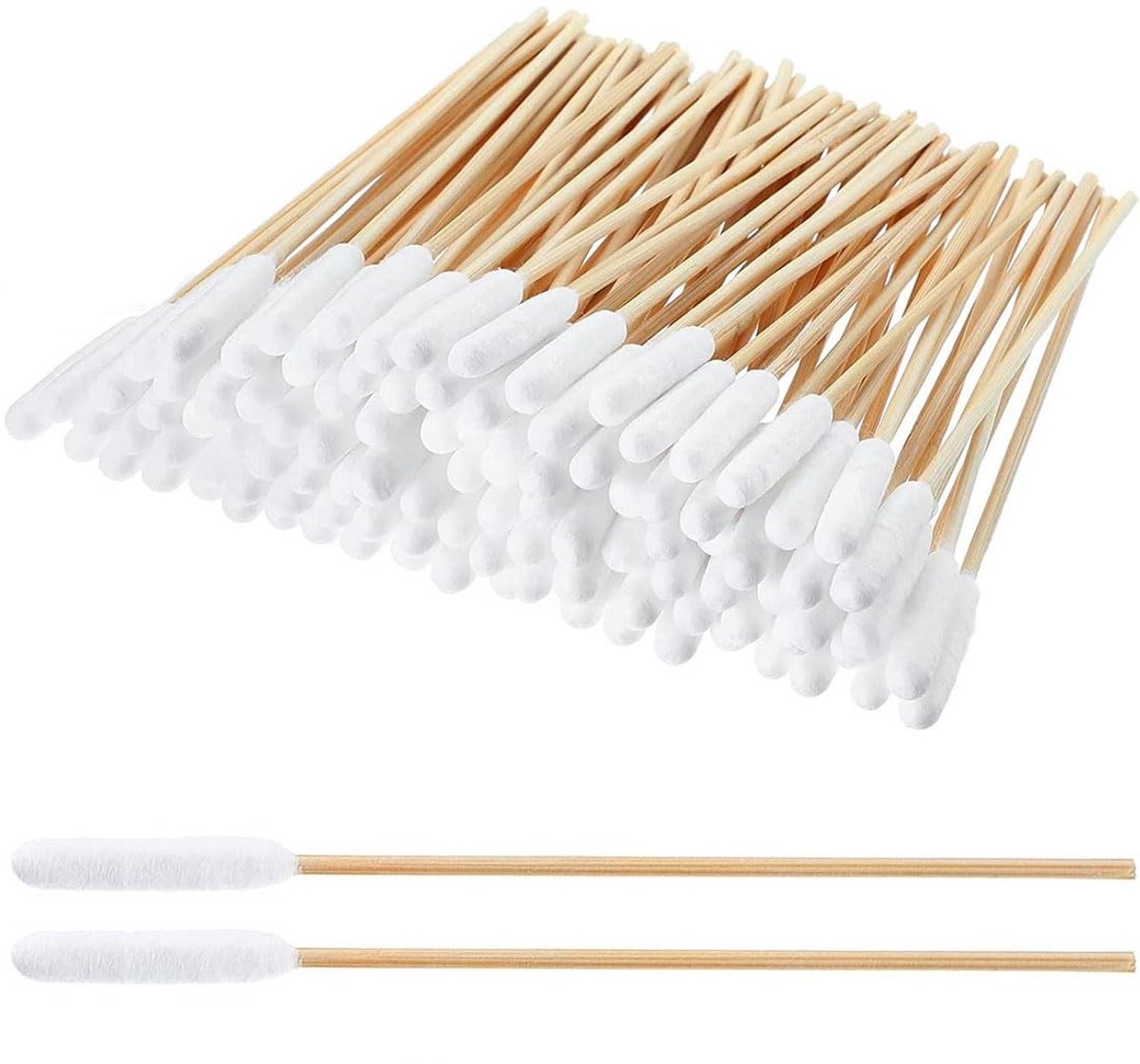 Solidchoice - 50 Stuks Katoenen Wattenstaafjes voor Huisdieren
