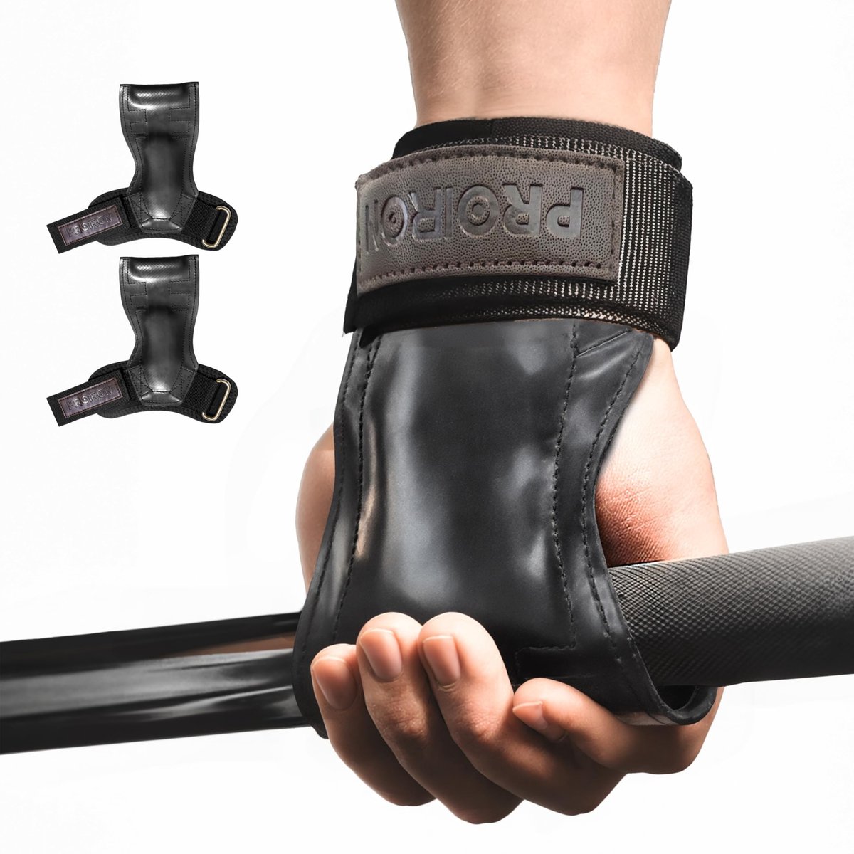 Solidchoice - Premium Rubber Wrist Straps voor Gewichtheffen en Deadlifts
