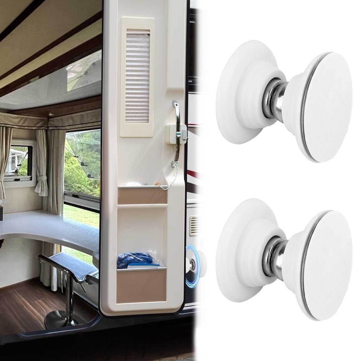 Solidchoice - Magnetische Deurvergrendeling voor Campers, Set van 2 Stuks