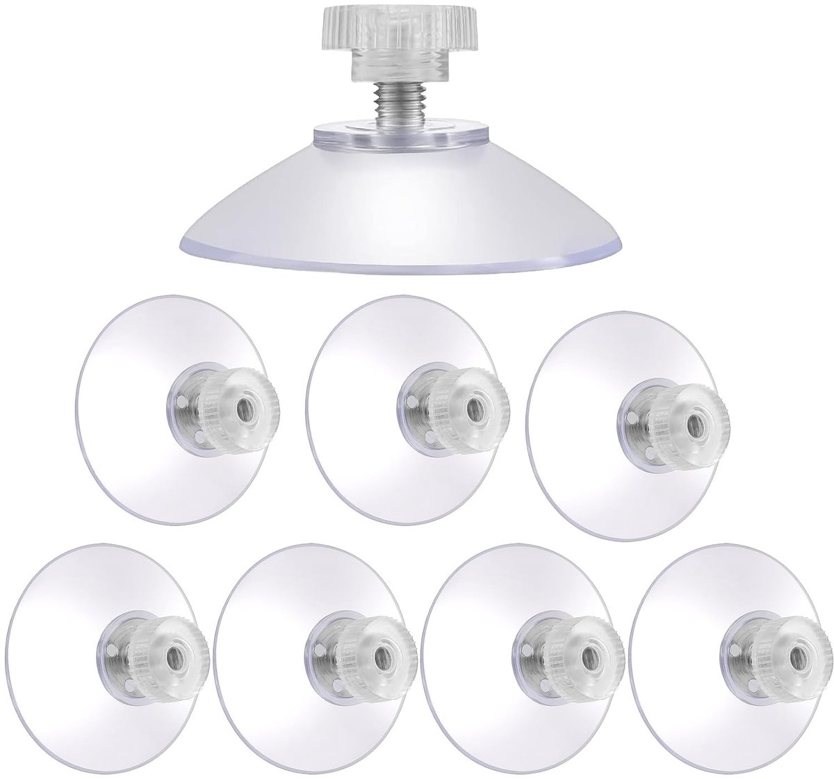 Solidchoice - Set van 8 Sterke Transparante PVC Zuignappen