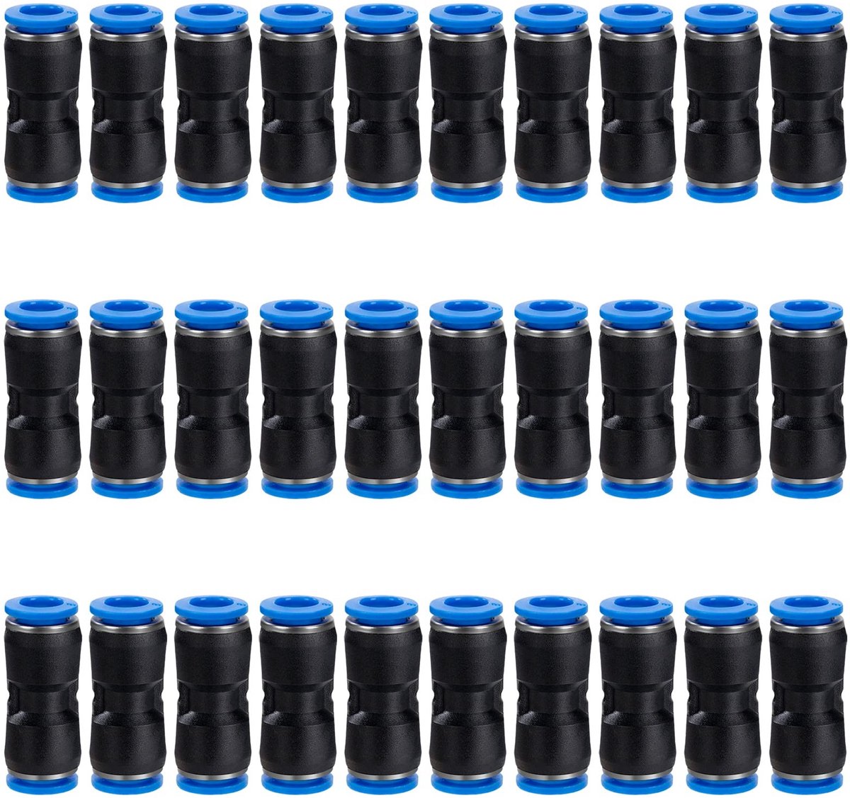 Solidchoice - Pneumatische Aansluitkoppelingen 8mm Snelkoppelingsset - 30 Stuks