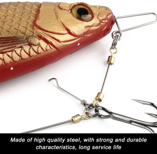 Solidchoice - Set van 3 Stinger Haken voor Snoekvissen met Voorzakensysteem van Solidchoice — afbeelding 4