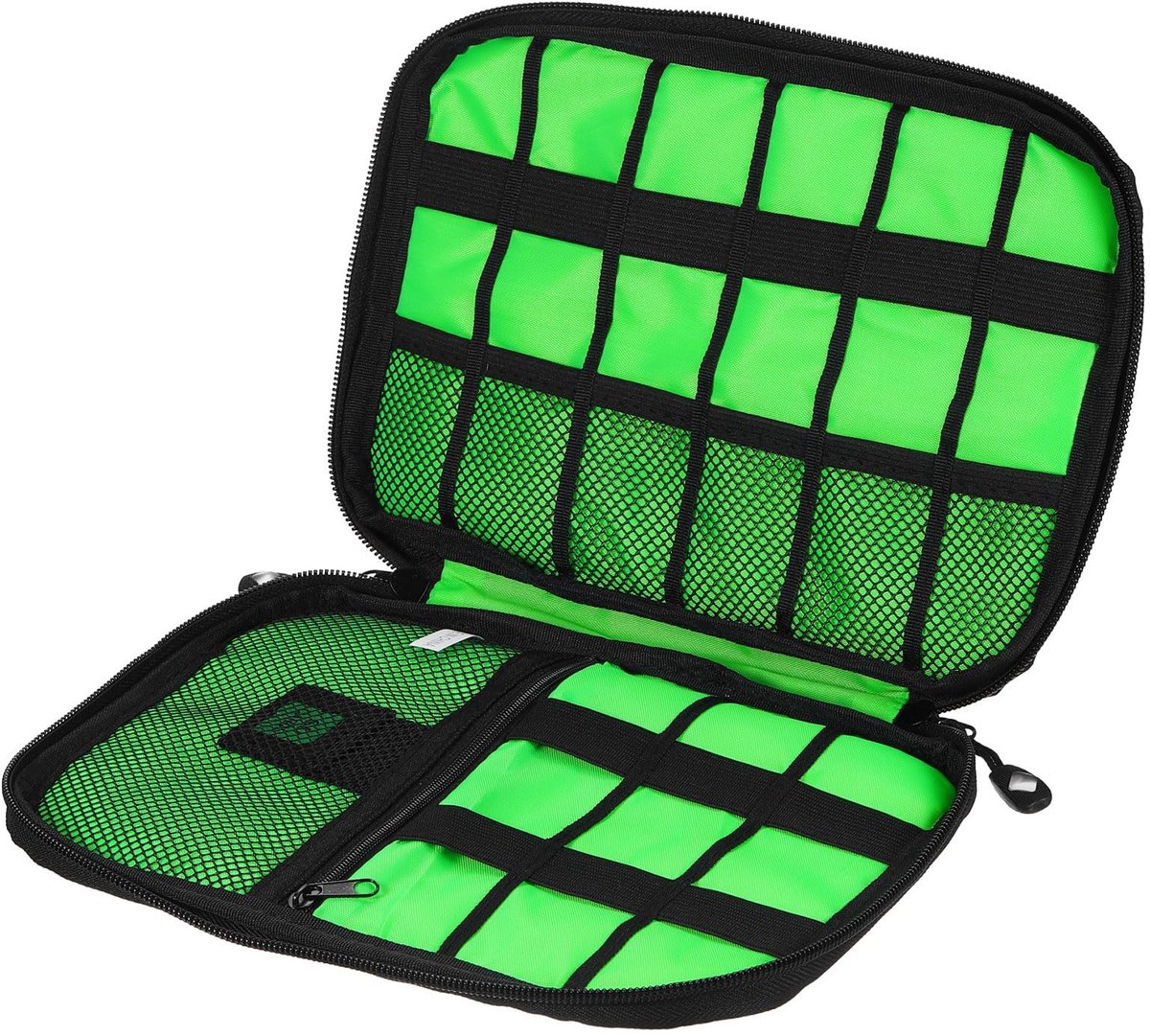 Solidchoice - Dubbellaagse Nylon Elektronica-Organizer