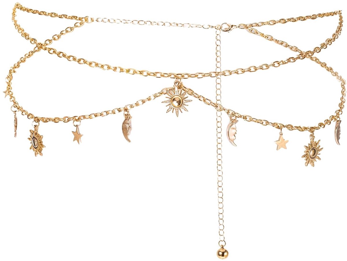 Solidchoice - Elegante Gouden Kettingriem met Verstelbare Taille
