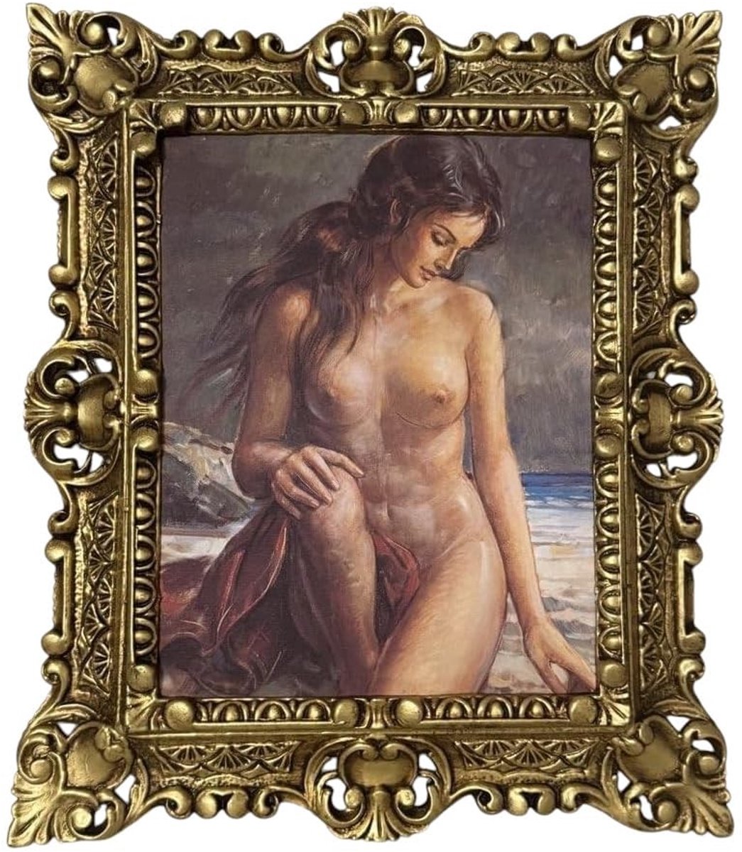 Solidchoice - Sexy Barok Schilderij Wanddecoratie - 45x38cm
