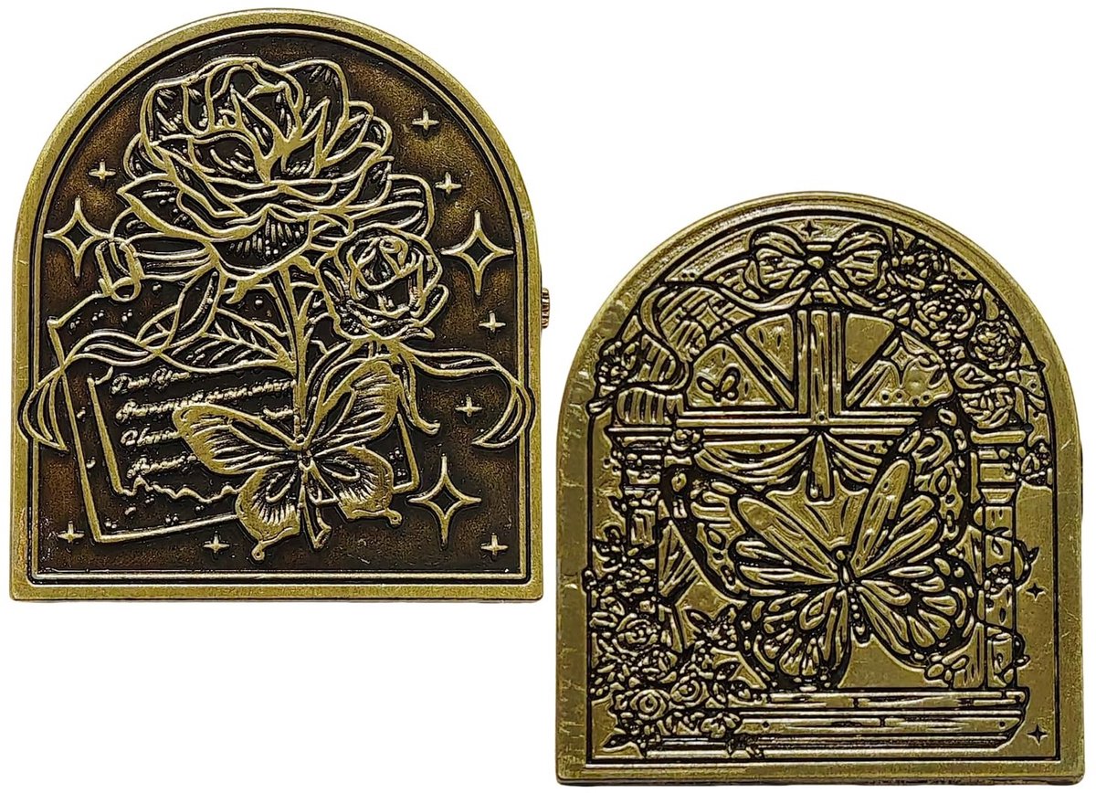 Vlinderpatroon clips set van 2 stuks, vintage metaal, boek fixeren, leesaccessoires, creatieve cadeaus.