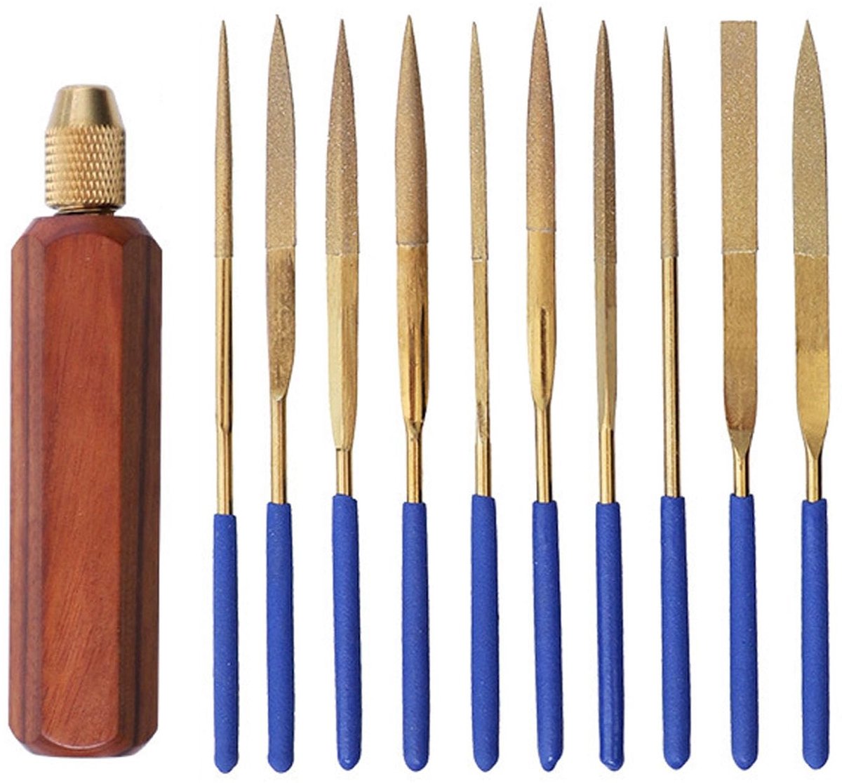 Solidchoice - Kleine Vijlenset - 11 Stuks voor Precisiewerk in Hout en Metaal